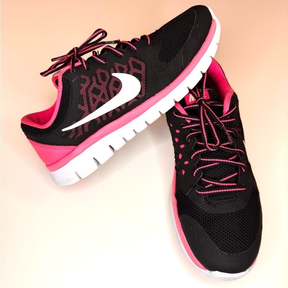 Nike Flex 2015 Run Kids Youth Girls Womens Running Shoes 724992-001 Size- 6.5Y